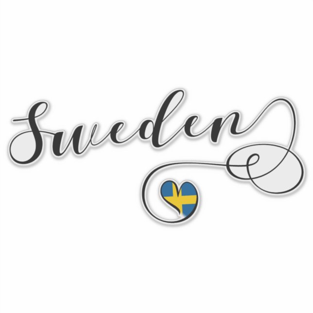 Sweden Heart Flag (Front)