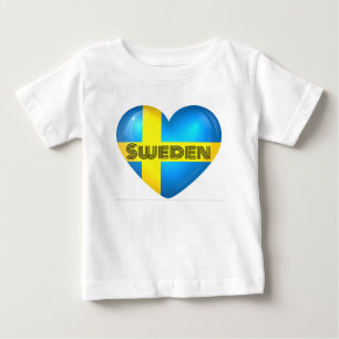Sweden Heart Flag Baby T-Shirt