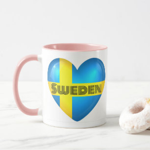 Sweden Heart Flag Mug