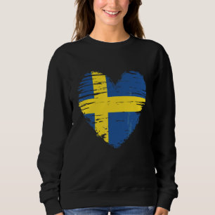 Sweden Heart Swedish Flag Swedish Pride Sweatshirt