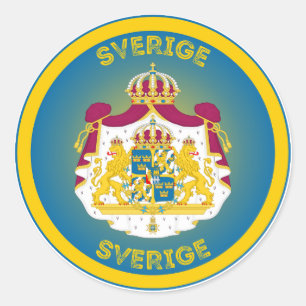 Sweden Heritage Emblem Classic Round Sticker