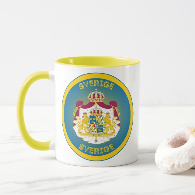 Sweden Heritage Emblem Mug (With Donut)