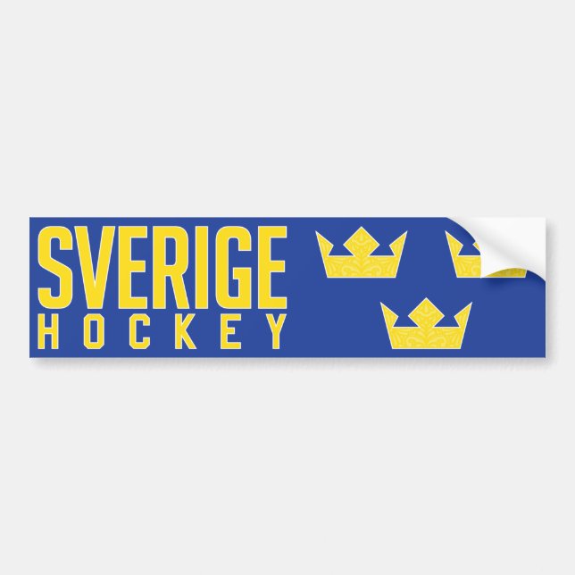 Sweden Hockey Bumper Sticker (Front)
