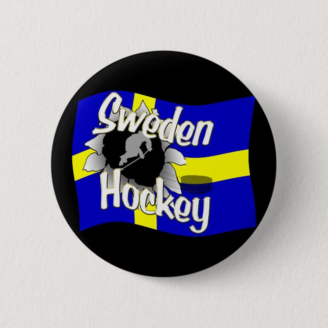 Sweden Hockey Button (Front)