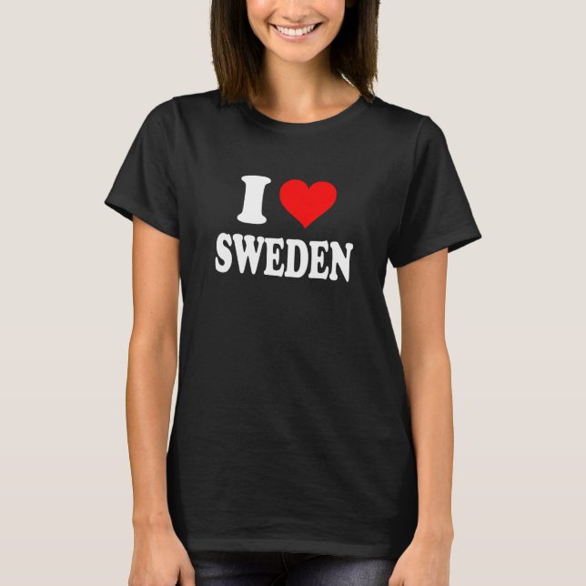 Sweden - I Heart Sweden - I Love Sweden T-Shirt (Front)