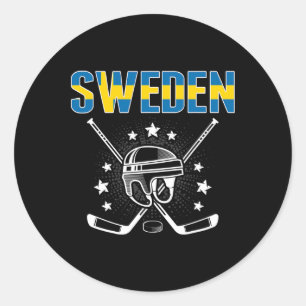 Sweden Ice Hockey Lovers Jersey - Swedish Hockey T Classic Round Sticker