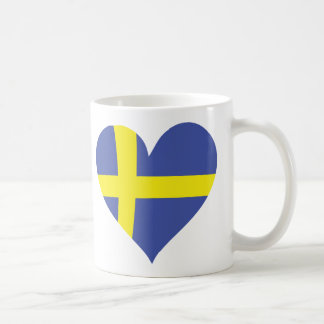 sweden love heart - swedish flag coffee mug