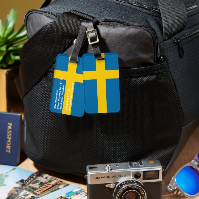 Sweden Luggage Tag (Front & Back)