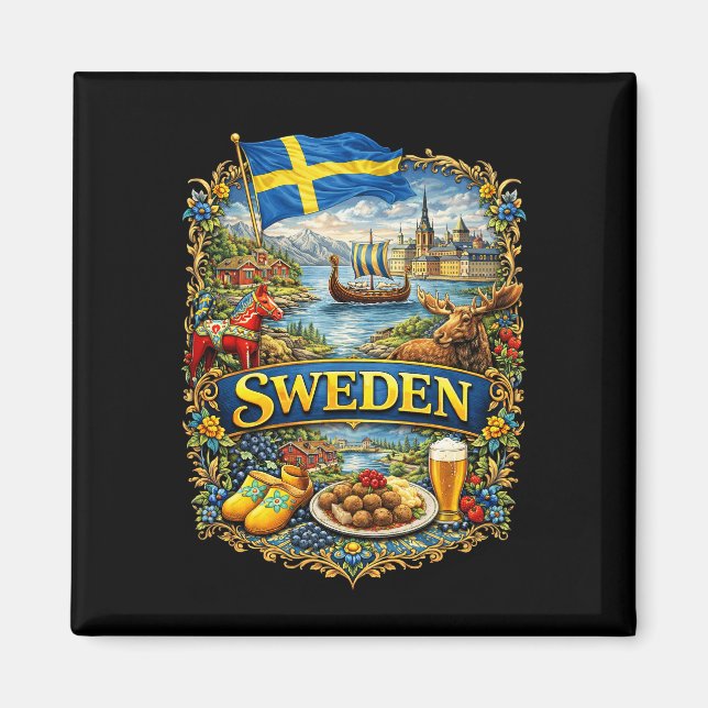 Sweden Magnet (Front)