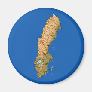 Sweden Map Magnet