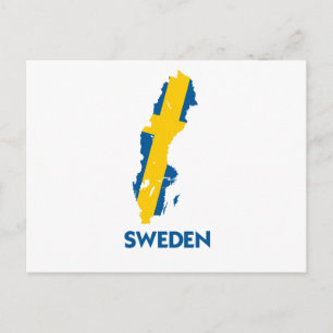 SWEDEN MAP POSTCARD