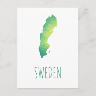 Sweden Map Postcard