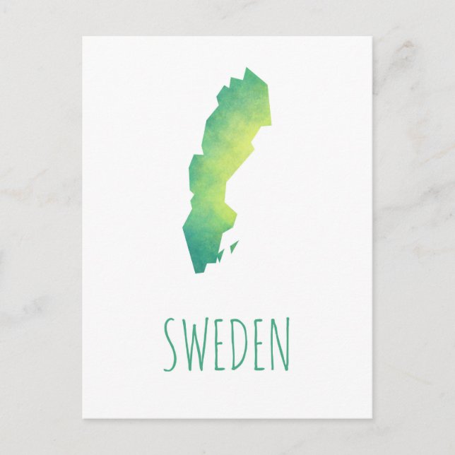 Sweden Map Postcard (Front)
