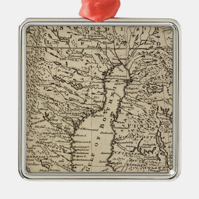 Sweden Metal Tree Decoration (Front)