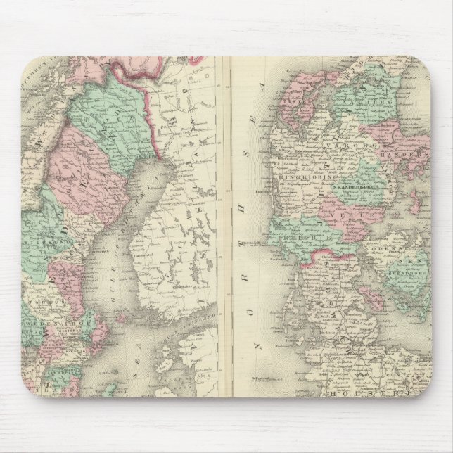 Sweden, Norway, and Denmark 2 Mouse Mat (Front)