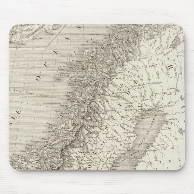 Sweden, Norway, and Denmark Mouse Mat (Front)