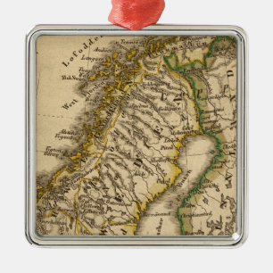 Sweden, Norway, and Finland Metal Tree Decoration