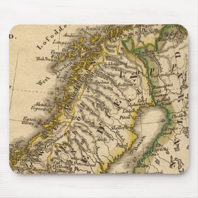 Sweden, Norway, and Finland Mouse Mat (Front)