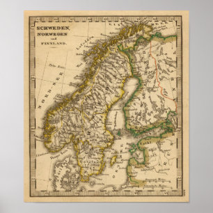 Sweden, Norway, and Finland Poster