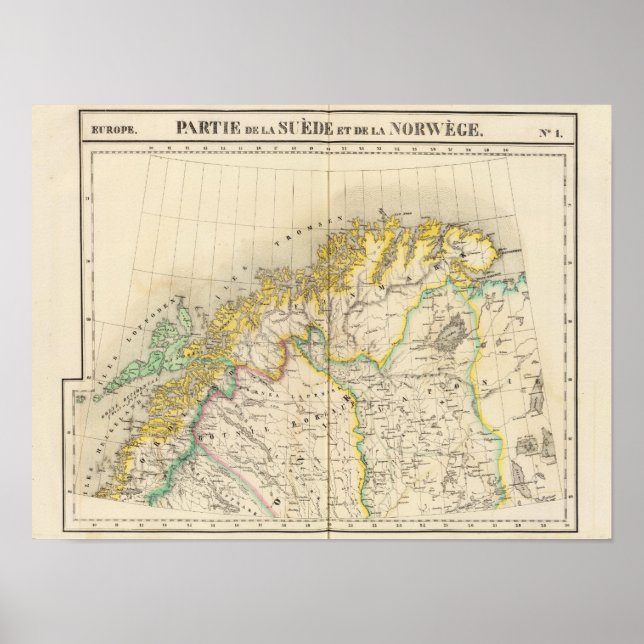 Sweden, Norway Atlas Map Poster (Front)