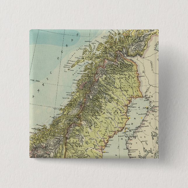 Sweden, Norway, Denmark 15 Cm Square Badge (Front)
