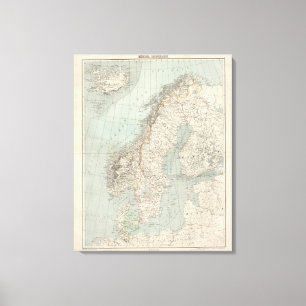Sweden, Norway, Denmark 2 Canvas Print
