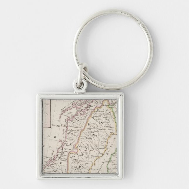Sweden, Norway, Iceland Key Ring (Front)