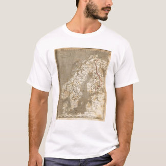Sweden, Norway Map by Arrowsmith T-Shirt