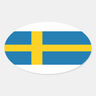 Sweden Oval Sticker