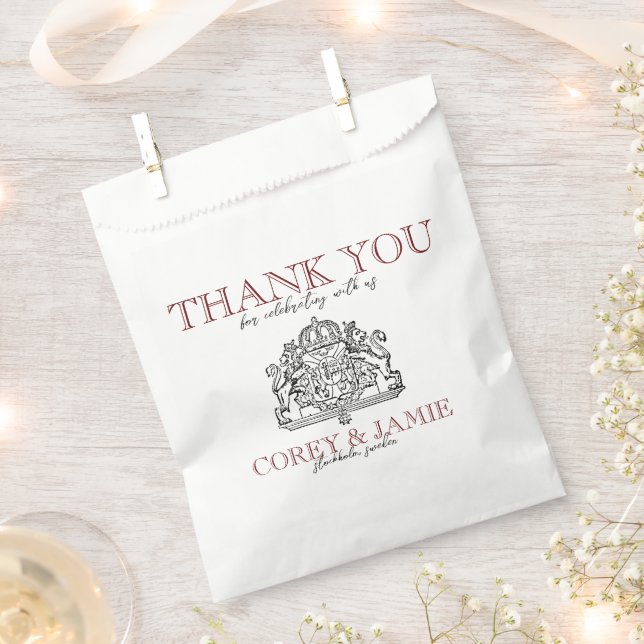 Sweden Passport Favour Bags (Clipped)