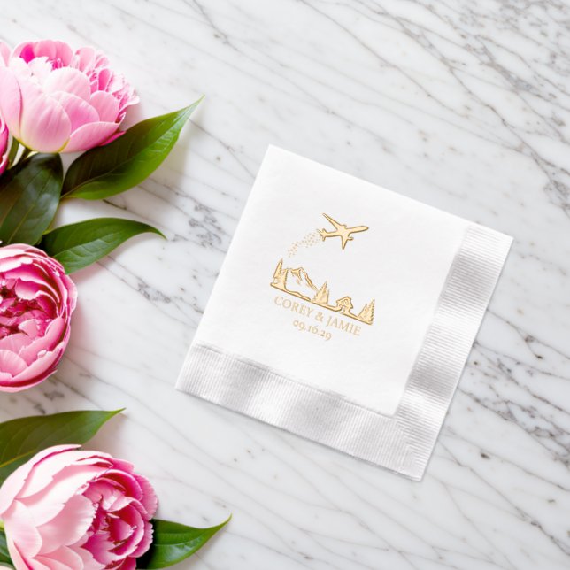 Sweden Passport Foil Napkins (Insitu (Wedding))