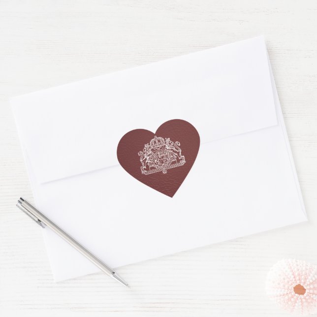 Sweden Passport Heart Sticker (Envelope)
