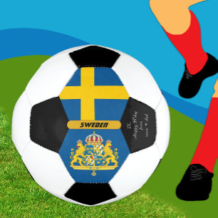 Sweden Personalised, Flag, Photo Soccer Ball