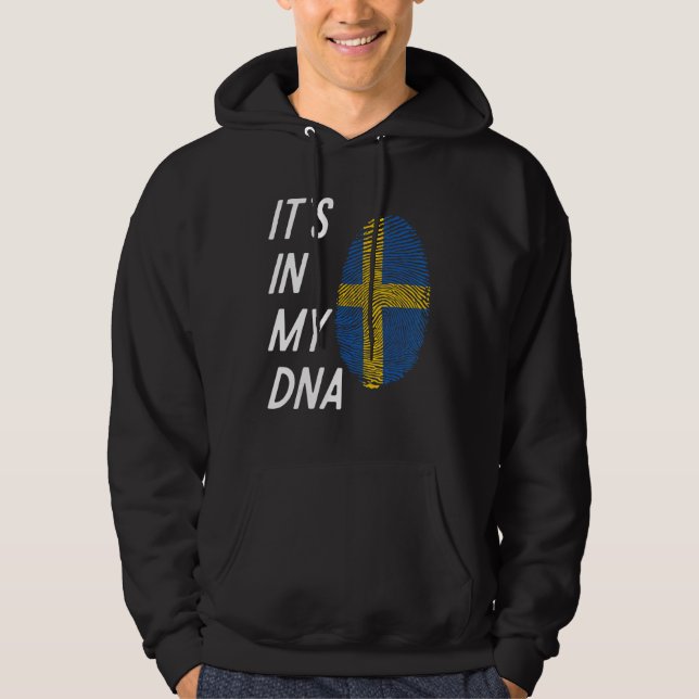 Sweden Proud Swede Flag State Flag DNA Flag Countr Hoodie (Front)