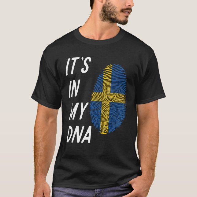 Sweden Proud Swede Flag State Flag DNA Flag Countr T-Shirt (Front)