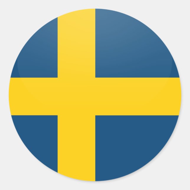 Sweden quality Flag Circle Classic Round Sticker (Front)