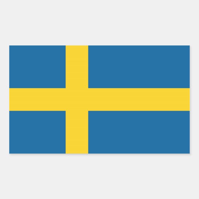 SWEDEN RECTANGULAR STICKER (Front)