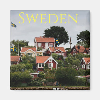 Sweden Red Houses Souvenir Magnet