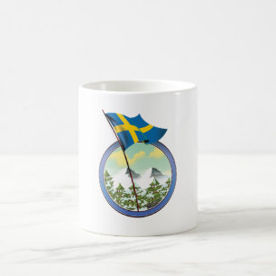 Sweden retro logo coffee mug