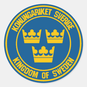 Sweden Round Emblem Classic Round Sticker