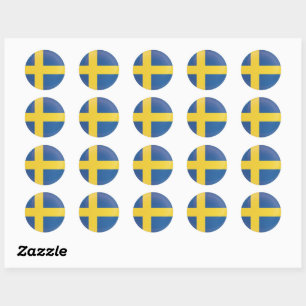 Sweden  Round Icon Flag Classic Round Sticker