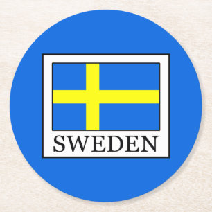 Sweden Round Paper Coaster