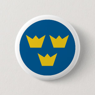 Sweden roundel 6 cm round badge