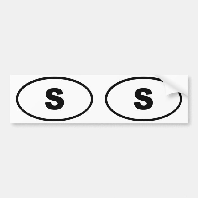 Sweden - S - European oval Bumper Sticker (Front)