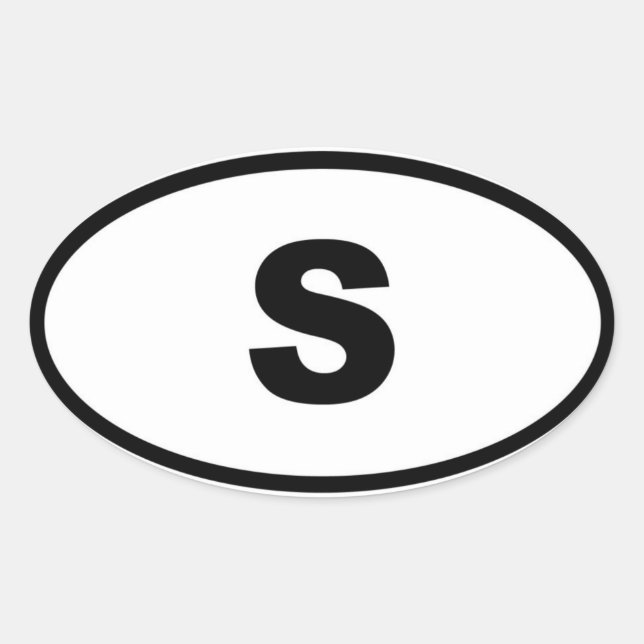 Sweden S European Oval Sticker (Front)