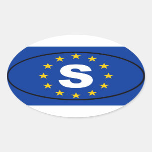 Sweden S European Union Oval Sticker