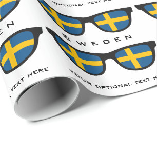 Sweden Shades custom text & colour gift wrap