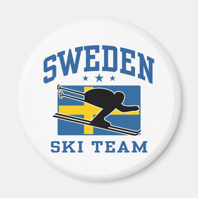 Sweden Ski Team Magnet (Front)