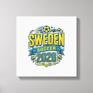 Sweden Soccer 2026 Soccer Bold Country Typography Canvas Print