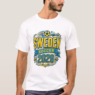 Sweden Soccer 2026 Soccer Bold Country Typography T-Shirt